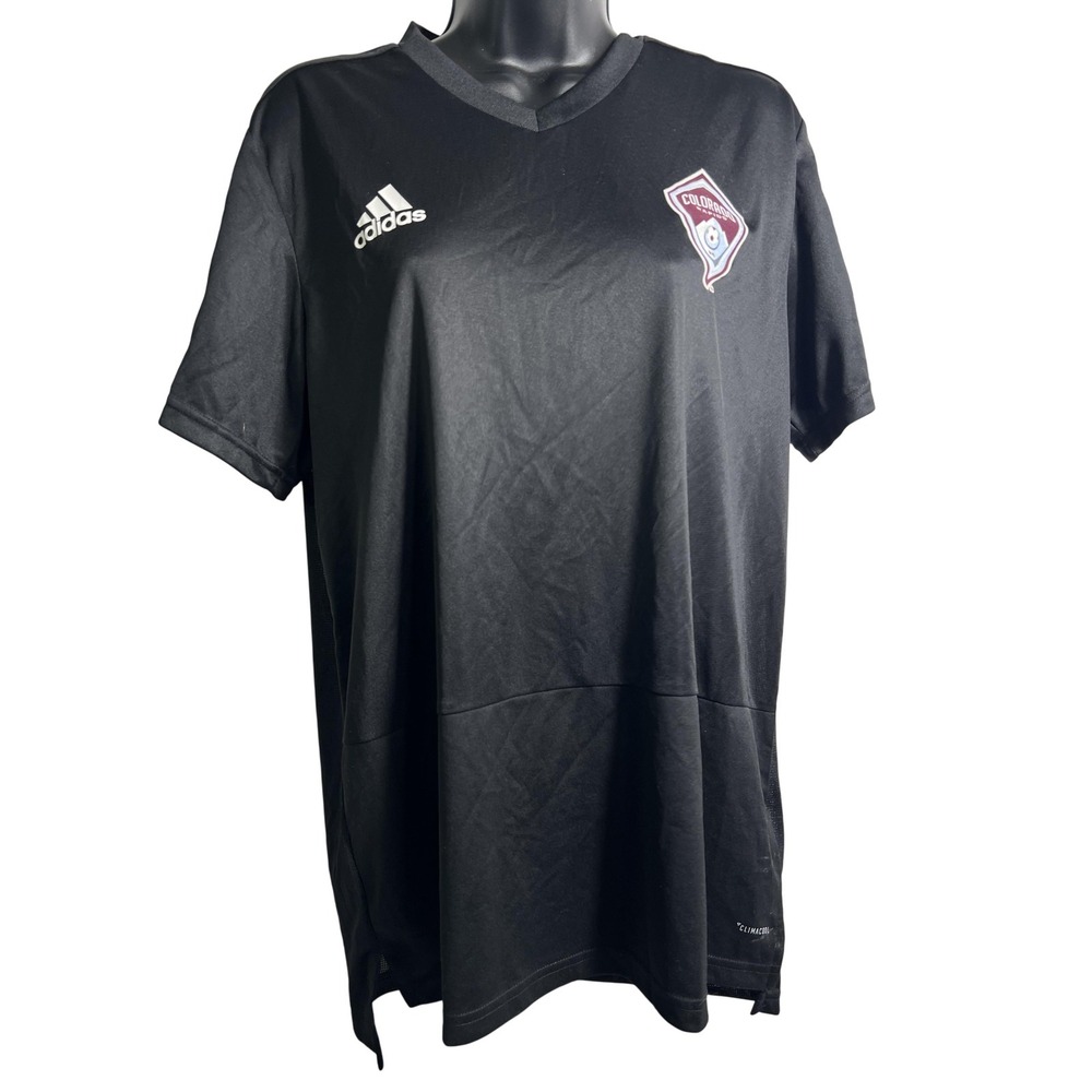 Colorado Rapids Shirt Mens Medium Black MLS Soccer‎ Adidas Climacool Jersey